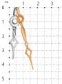 Подвеска двойная из родированного и золочёного серебра - Стрелки