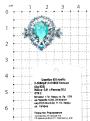Кольцо из серебра с пл.кварцем цв.парайба и фианитами родированное
