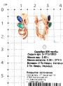 Серьги из золочёного серебра с пл.кварцами цв.сапфир и изумруд