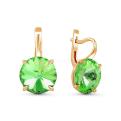 Серьги из золочёного серебра с кристаллами Swarovski