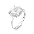 Кольцо из серебра с кристаллом Swarovski родированное