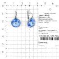 Серьги из серебра с кристаллами Swarovski родированные