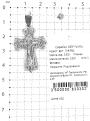 Крест из серебра родированный