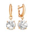 Серьги из золочёного серебра с кристаллами Swarovski