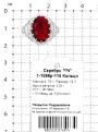 Кольцо из серебра с пл.кварцем цв.рубин родированное
