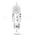 Подвеска из серебра с культ.жемчугом родированная - Ловец снов