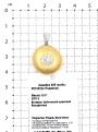 Подвеска из родированного серебра с куб. цирконием и позолотой