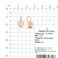 Серьги детские из золочёного серебра с фианитами - Бабочки