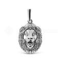 Подвеска из чернёного серебра - Лев
