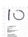 Серьги-пусеты из серебра с кожей ската, эмалью и куб.цирконием родированные