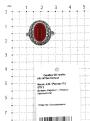 Кольцо из чернёного серебра с реконстр.красным агатом и марказитами