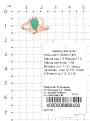 Кольцо из золочёного серебра с пл.кварцем цв.зеленый агат и фианитами
