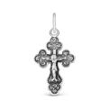 Крест из серебра с частичным чернением - 2,6 см