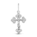 Крест из серебра родированный - 2,7 см