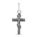 Крест из чернёного серебра - 2,6 см