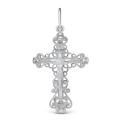Крест из серебра родированный - 3,3 см