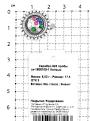 Кольцо из серебра с юв.стеклом и фианитами родированное