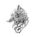 Подвеска из серебра с чернением - Волк