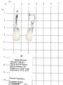 Серьги из серебра с синт. белым опалом родированные