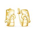 Серьги женские из золочёного серебра
