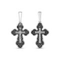 Крест из чернёного серебра - 3,5 см