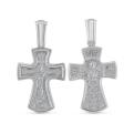 Крест из серебра родированный - 3,5 см