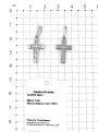 Крест из серебра родированный - 2,5 см