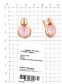 Серьги из золочёного серебра с пл. кварцем цв. розовый