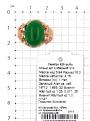 Кольцо из золочёного серебра с нат.зелёным агатом и фианитами - фото №2