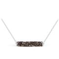 Колье из родированного серебра с кристаллом Swarovski