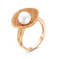Кольцо из золочёного серебра с жемчугом Swarovski