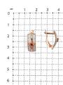 Серьги из золочёного серебра с фианитами