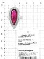 Кольцо из серебра с пл.кварцем цв.рубин и фианитами родированное