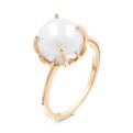 Кольцо из  золочёного серебра с культ. жемчугом 