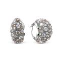Серьги из серебра с кристаллами Swarovski родированные