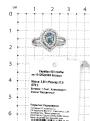 Кольцо из серебра с синт.александритом и фианитами родированное