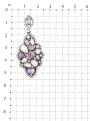 Подвеска из серебра с пл.кварцем цв.аметист,розовый и фианитами родированная