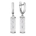 Серьги из серебра с кристаллами Swarovski родированные