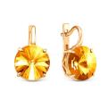Серьги из золочёного серебра с кристаллами Swarovski