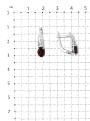 Серьги из серебра с нат.гранатом и фианитами родированные