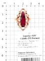 Кольцо из золочёного серебра с синт. корунд рубином