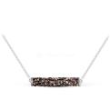 Колье из родированного серебра с кристаллом Swarovski
