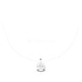 Колье из серебра с фианитом родированное (на леске)