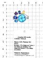 Кольцо из серебра с пл.кварцем цв.топаз, сапфир, аметист и цитрин родированное