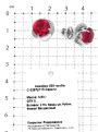 Серьги-пусеты из серебра с пл.кварцем цв.рубин и фианитами родированные