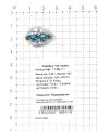 Кольцо из серебра с пл.кварцем цв.лондон топаз и фианитами родированное