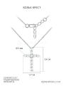 Колье крест из серебра с фианитами родированное