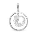 Подвеска из серебра с фианитами родированная - Дева
