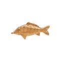 Сувенир из золочёного серебра - Денежный карп (1,7 см)