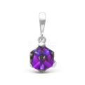 Подвеска из родированного серебра с кристаллом Swarovski